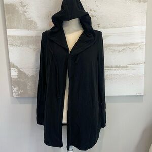 Z supply hooded open cardigan with pockets
